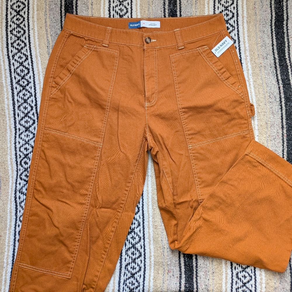 Old Navy Women's Wide Leg Pants in Rust